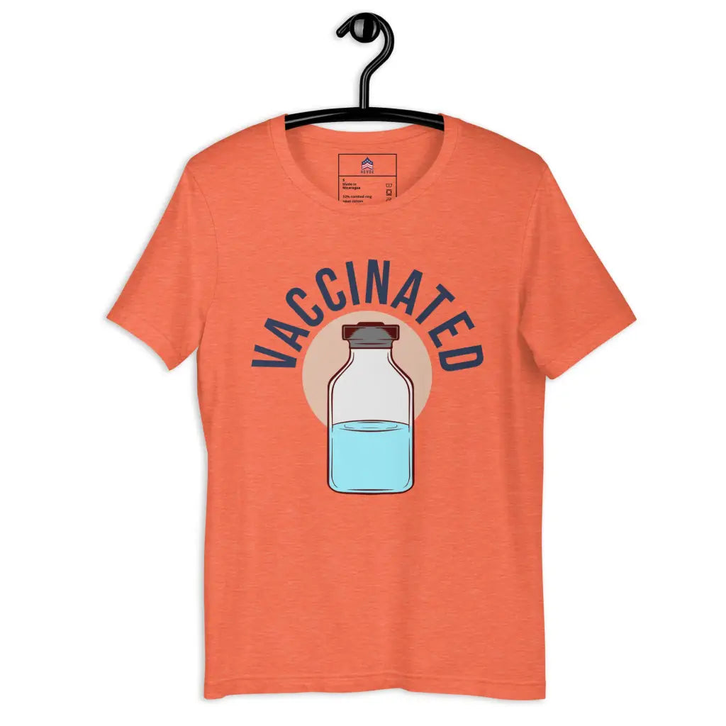 Vaccinated 2 Unisex T-shirt - Heather Orange / s -