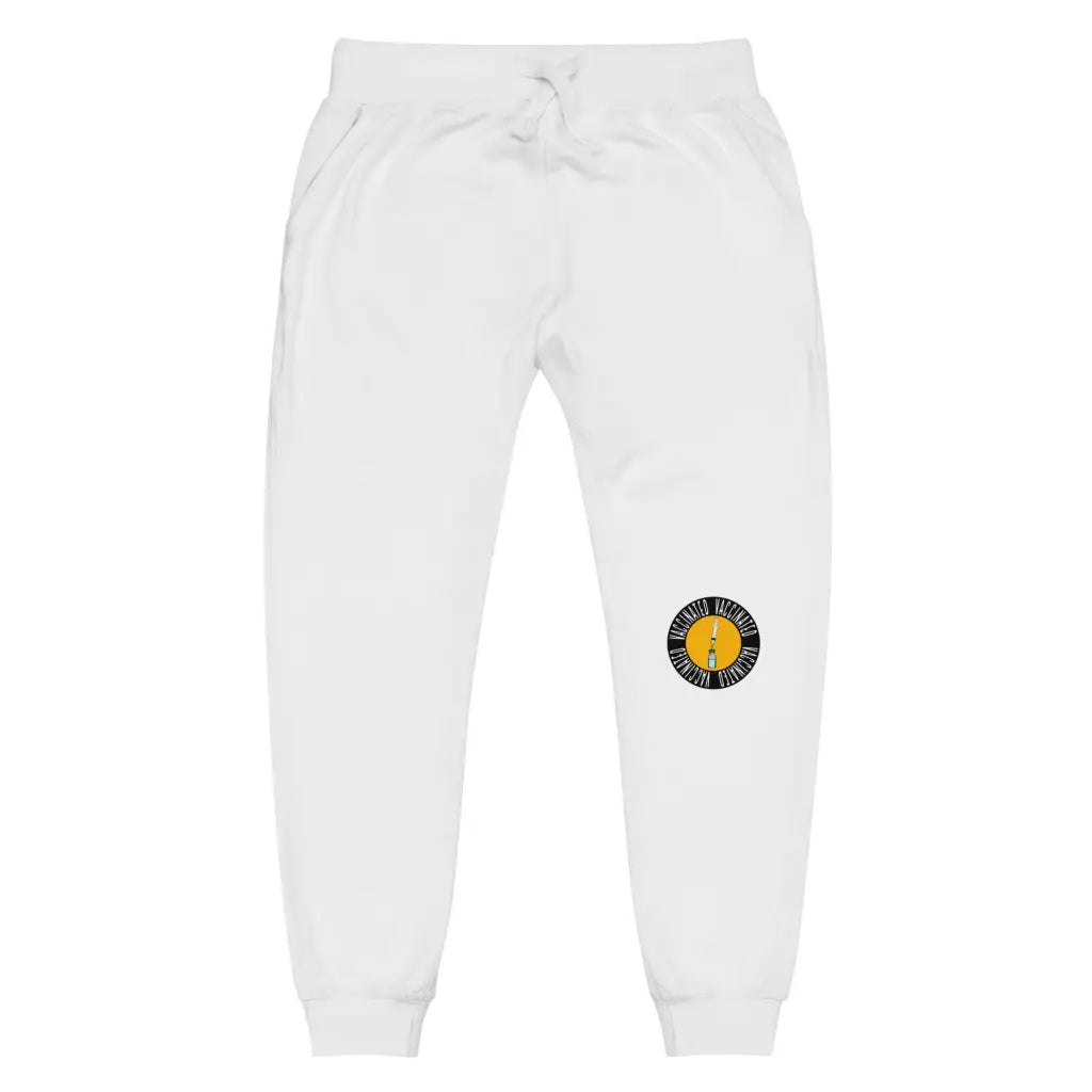 Vaccinated 4 Unisex Fleece Sweatpants - White / Xs -