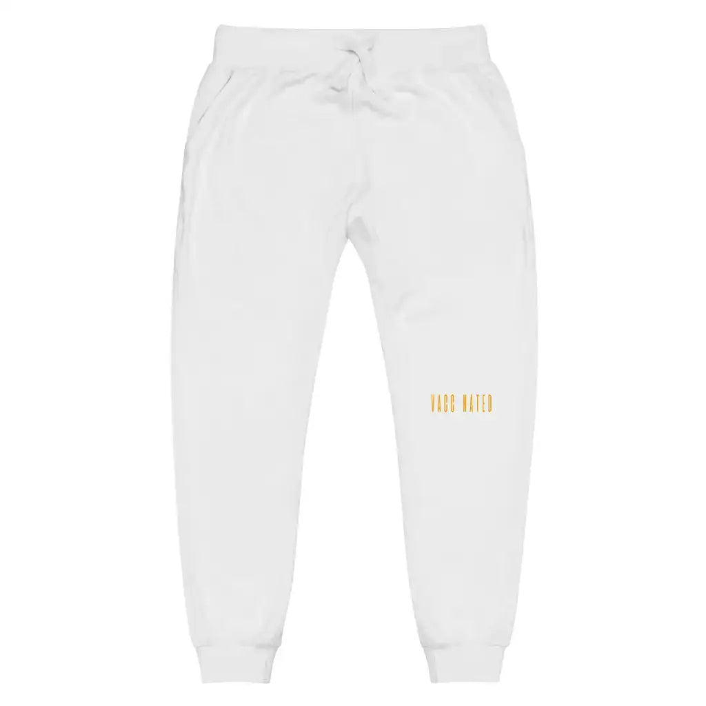 Vaccinated 6 Unisex Fleece Sweatpants - White / Xs -