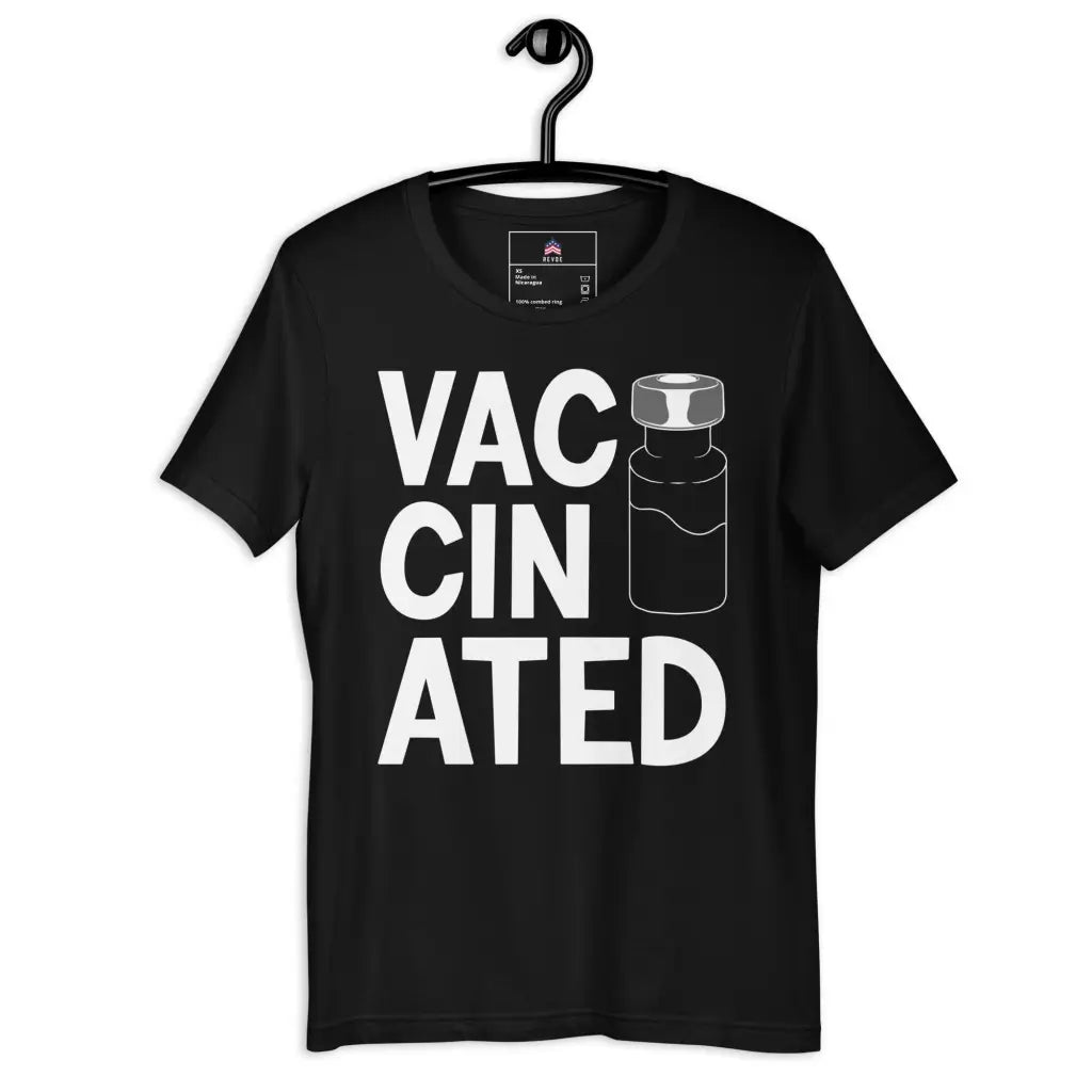 Vaccinated 7 Unisex T-shirt - Black / Xs - Democratic