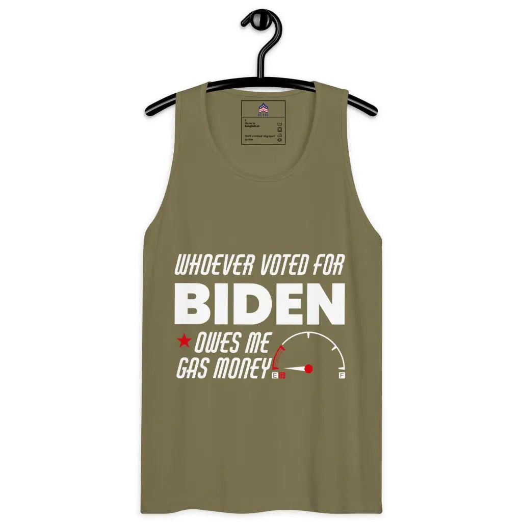 Whoever Voted For Biden Men’s Premium Tank Top - Military