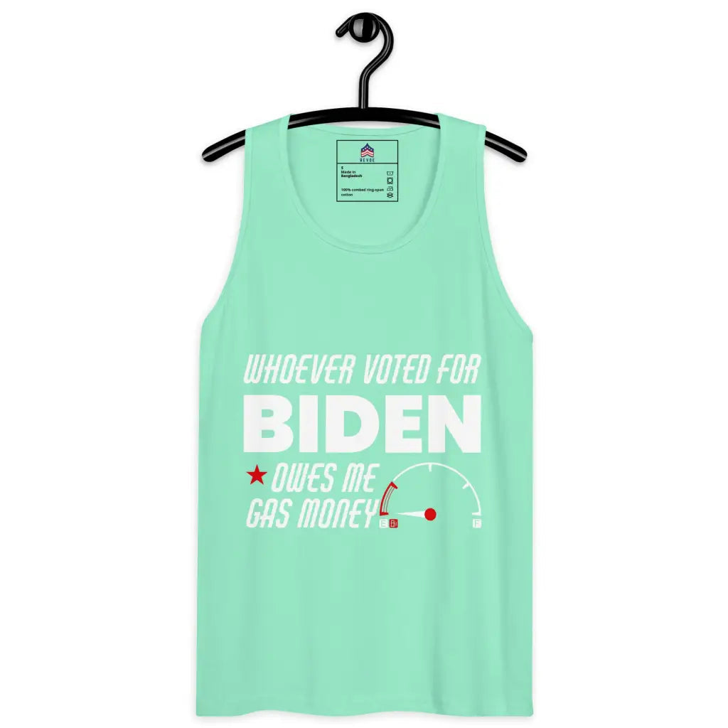 Whoever Voted For Biden Men’s Premium Tank Top - Mint / s -